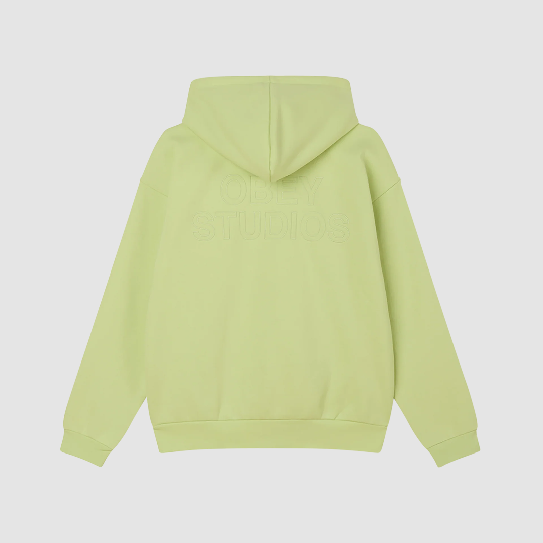 Obey Studios Extra Heavy Hoodie Shadow Lime
