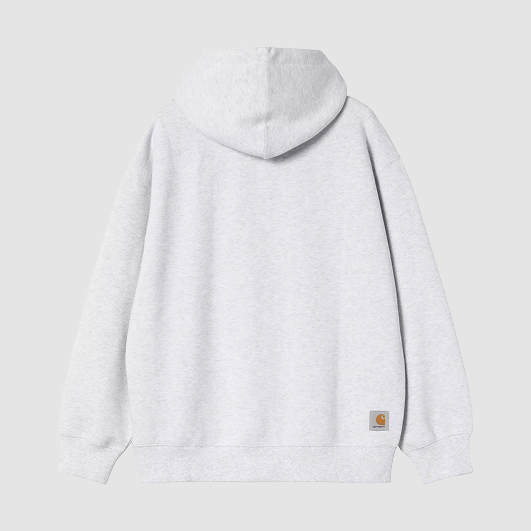 Hooded Mini Wip Sweat Jacket Ash Heather Stone Washed