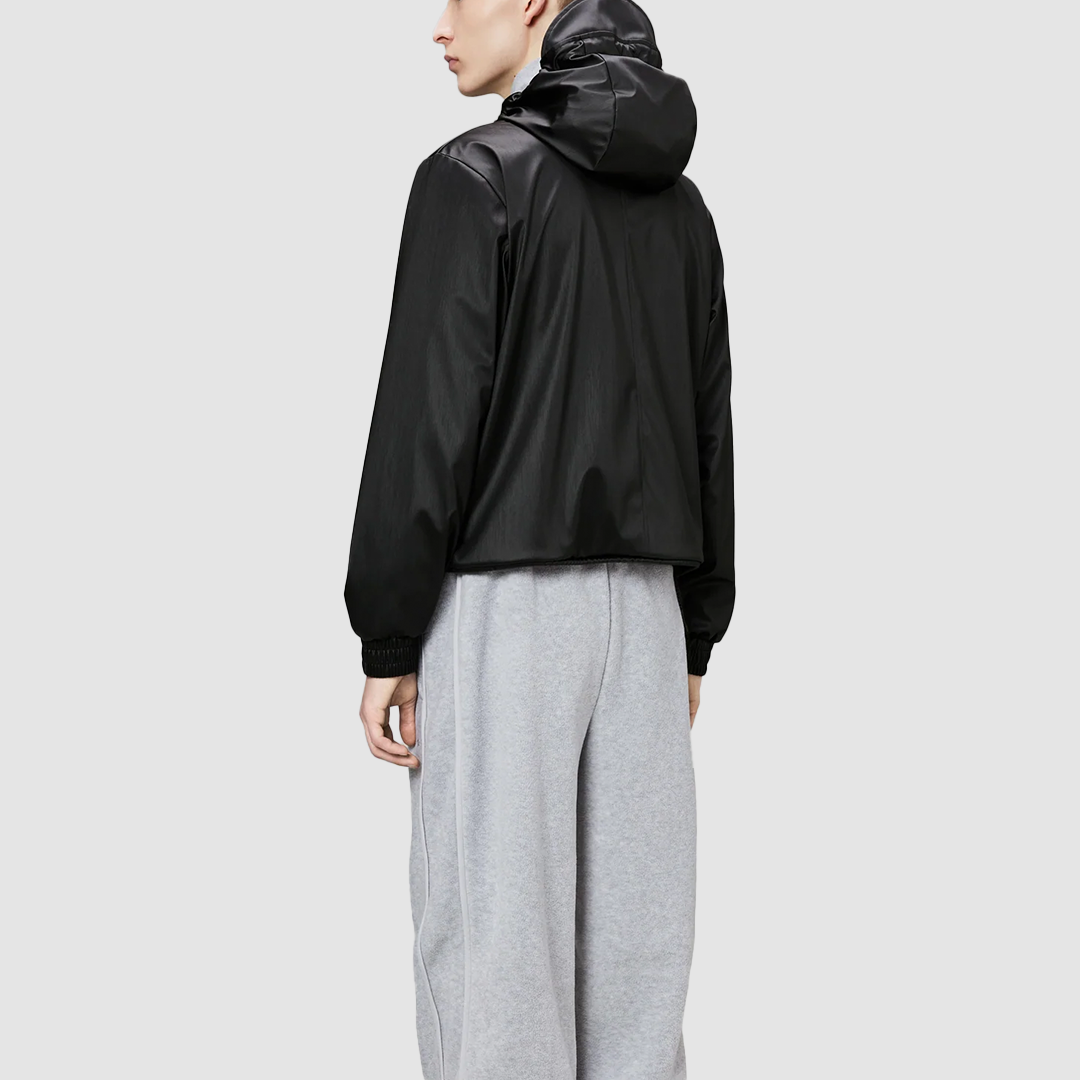 String W Jacket Black Grain