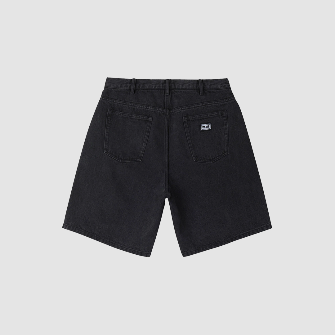 Bigwig Baggy Denim Short Faded Black
