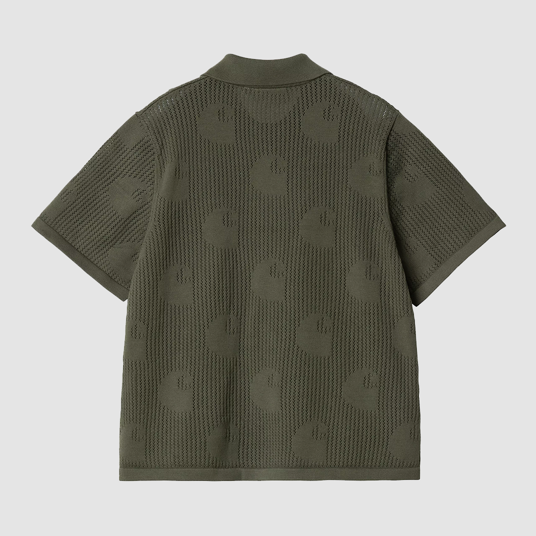 W' S/S Temple Knit Shirt Dollar Green