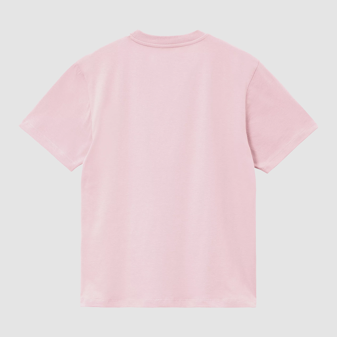 W' S/S Script Embroidery T-Shirt Air Pink / Wax