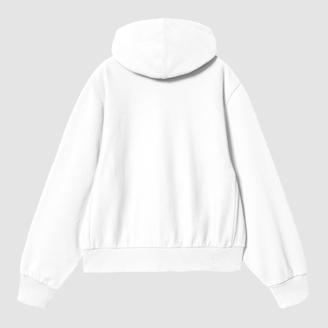 W' HD American Script Sweat White