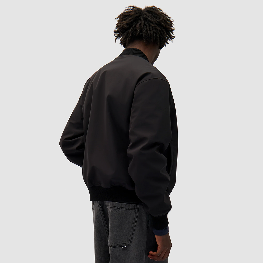 Logo Bird Bomber Jacket Black