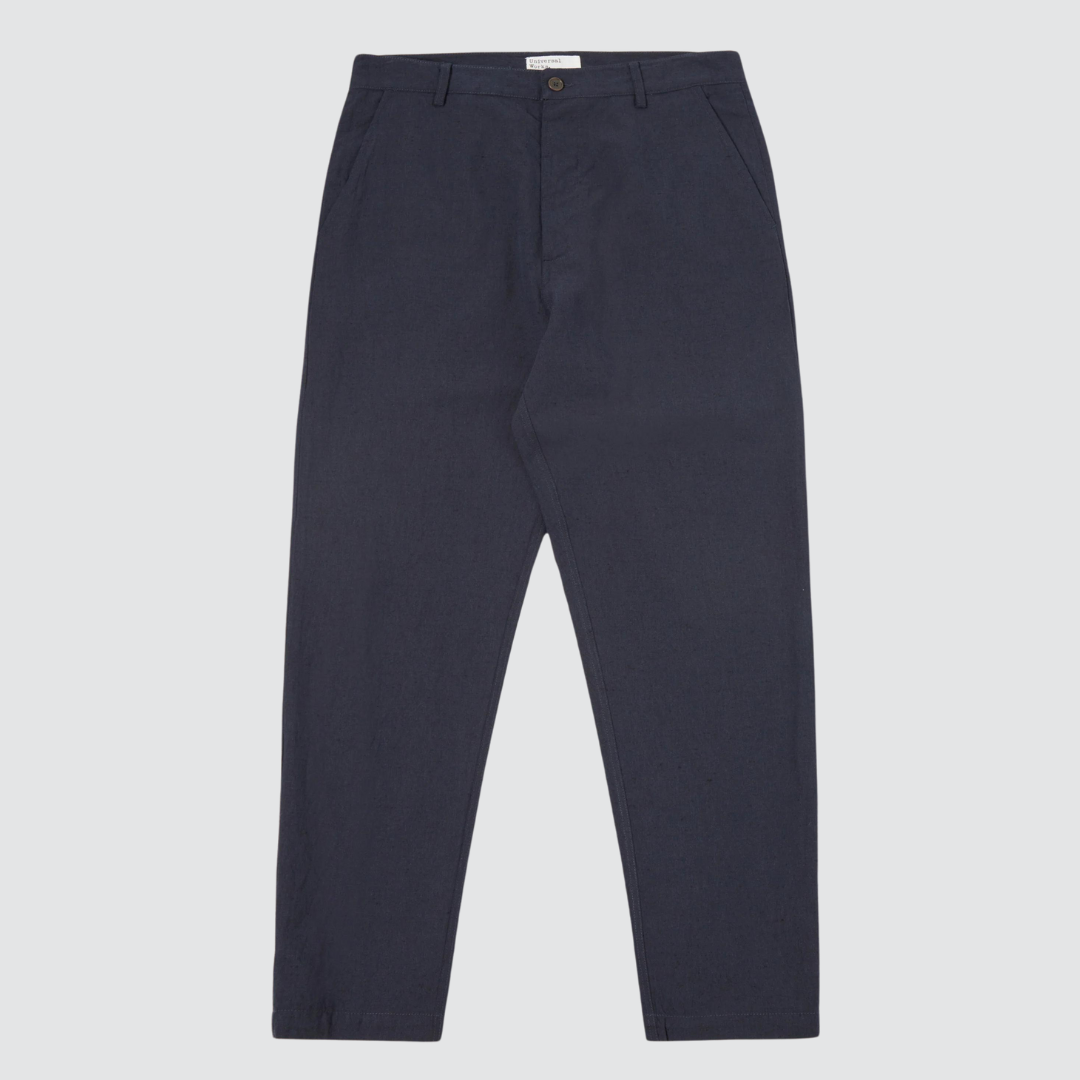 Military Chino Linen Navy