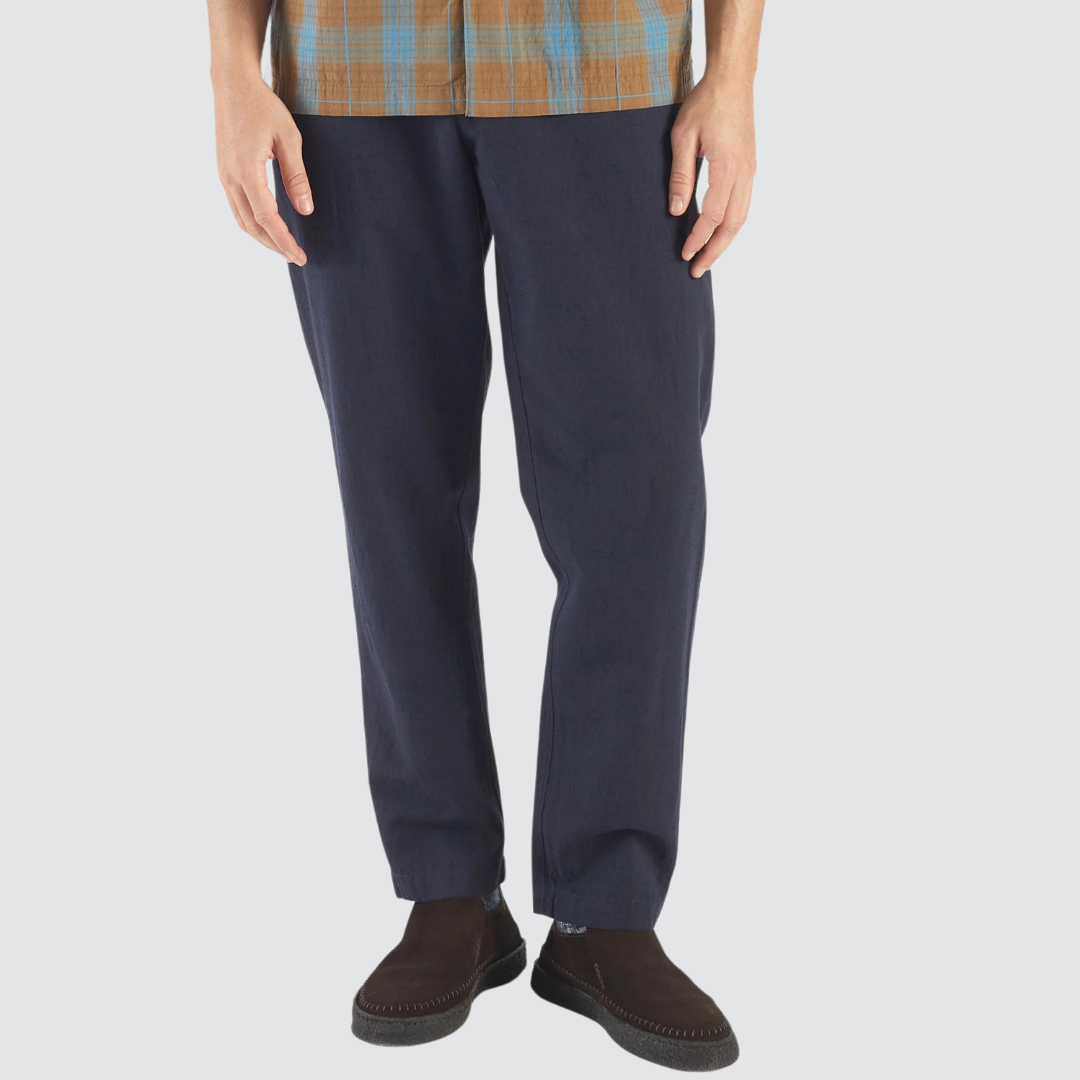 Military Chino Linen Navy
