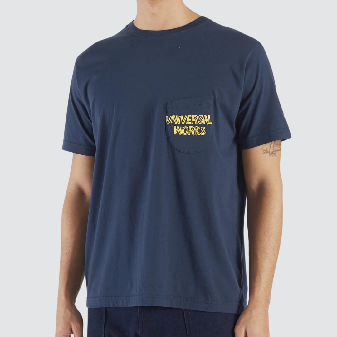 Print Pocket Tee Navy