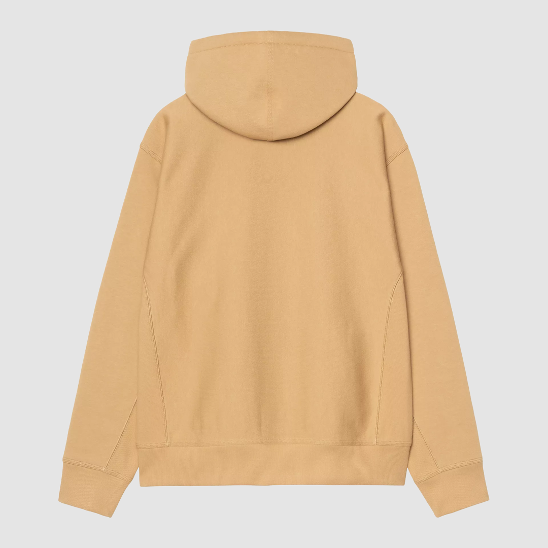 Hooded American Script Sweat WIP Dusty H Brown