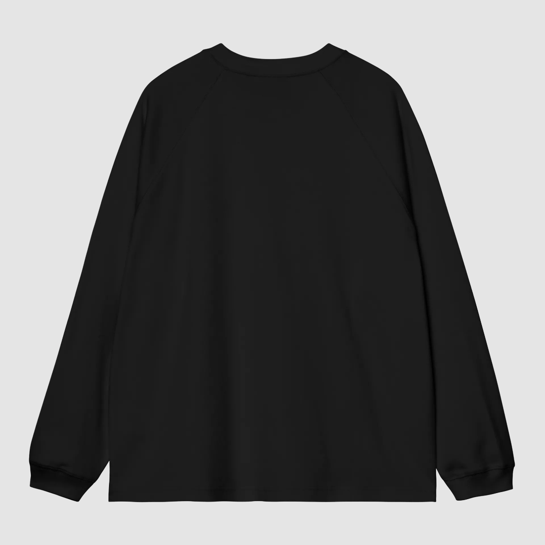 L/S Signature Rib T-Shirt Black / White