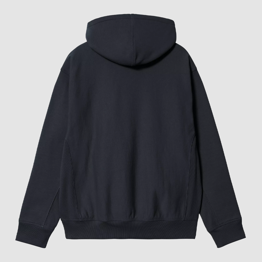 Hooded American Script Sweat Deep Night