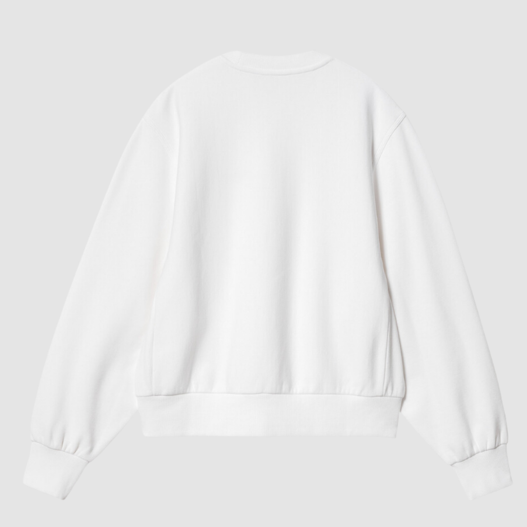 W' American Script Sweat White