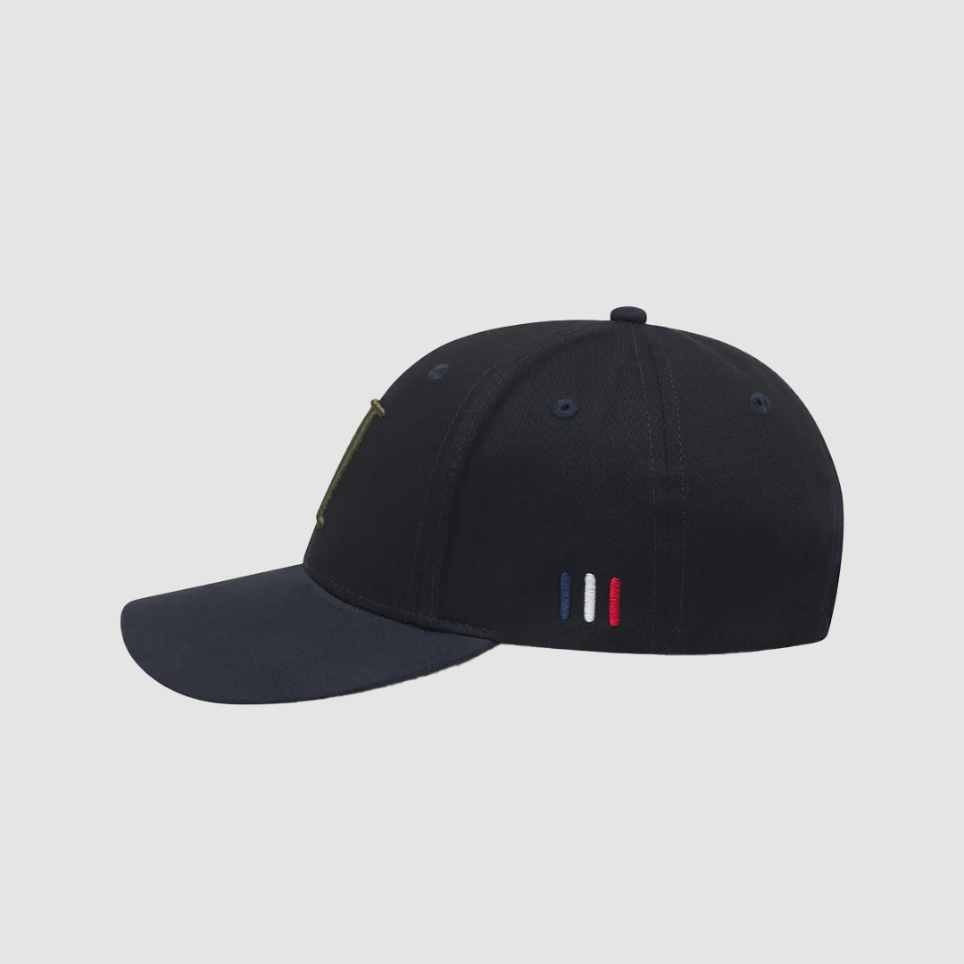 Baseball Cap Suede II Dark Navy / Chive Green