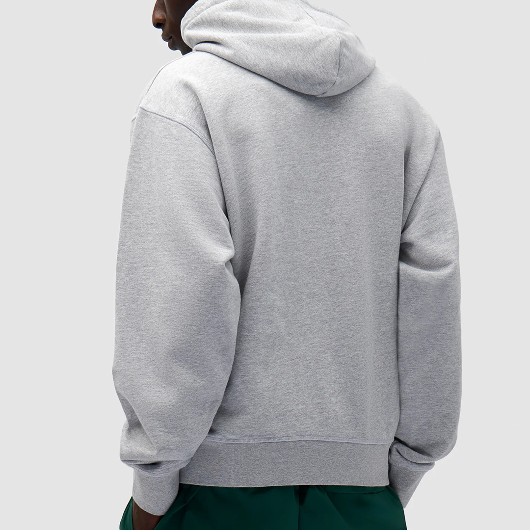 Duo Print Logo Hoodie Grey