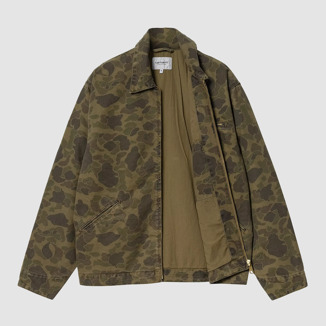Duck Detroit Jacket Camo Green / Office Green Garment Dyed