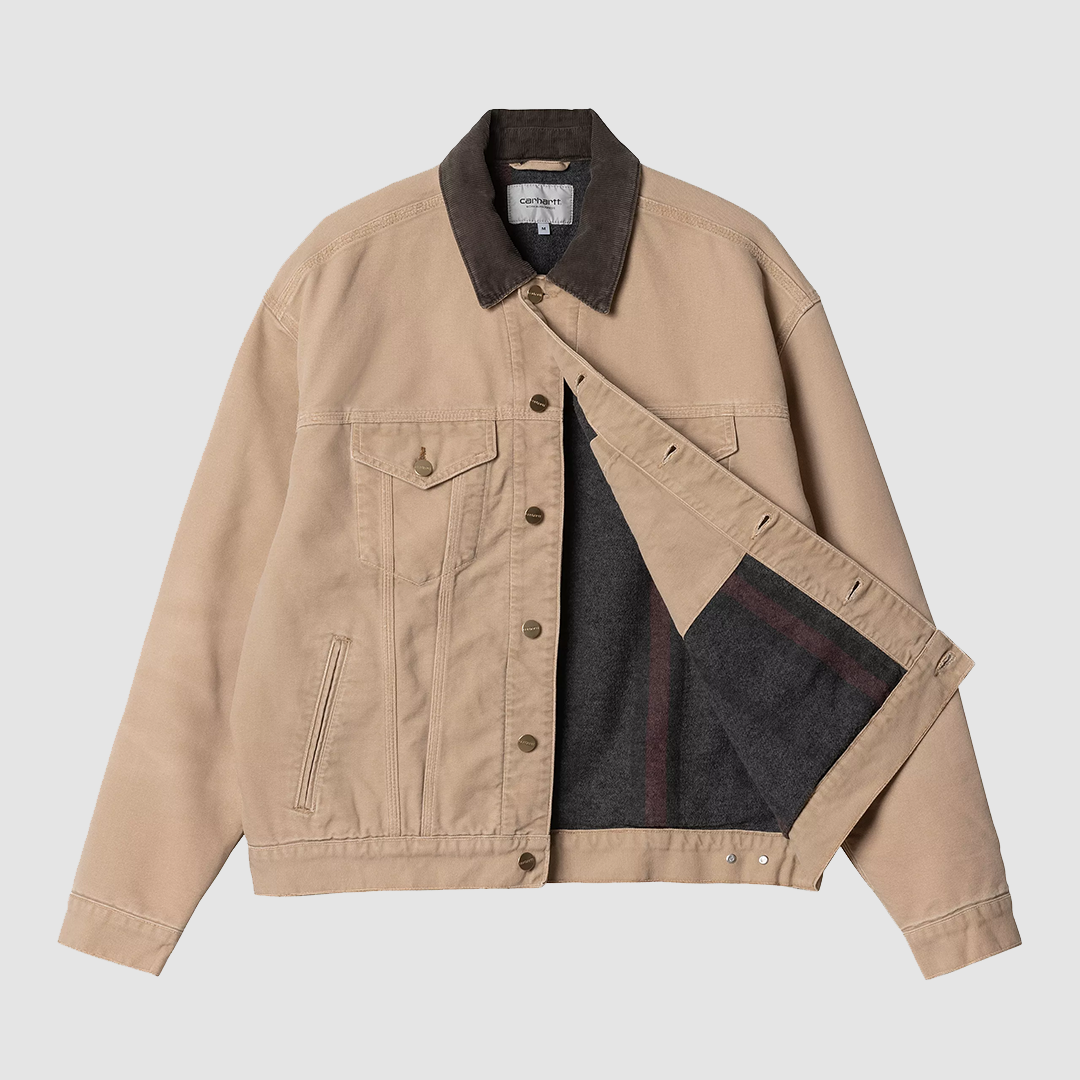 Dayton Trucker Jacket Dusty H Brown / Tobacco Stone Canvas