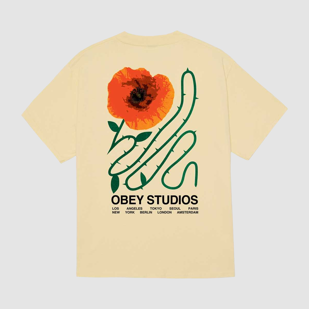 Obey Moves Of Life T-Shirt Pale Yellow