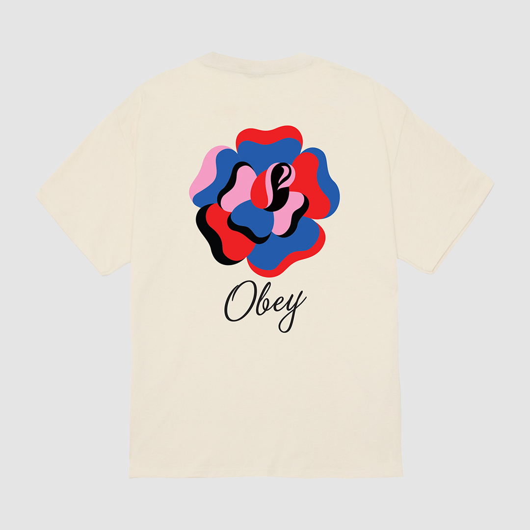 Obey Paper Rose T-Shirt Cream