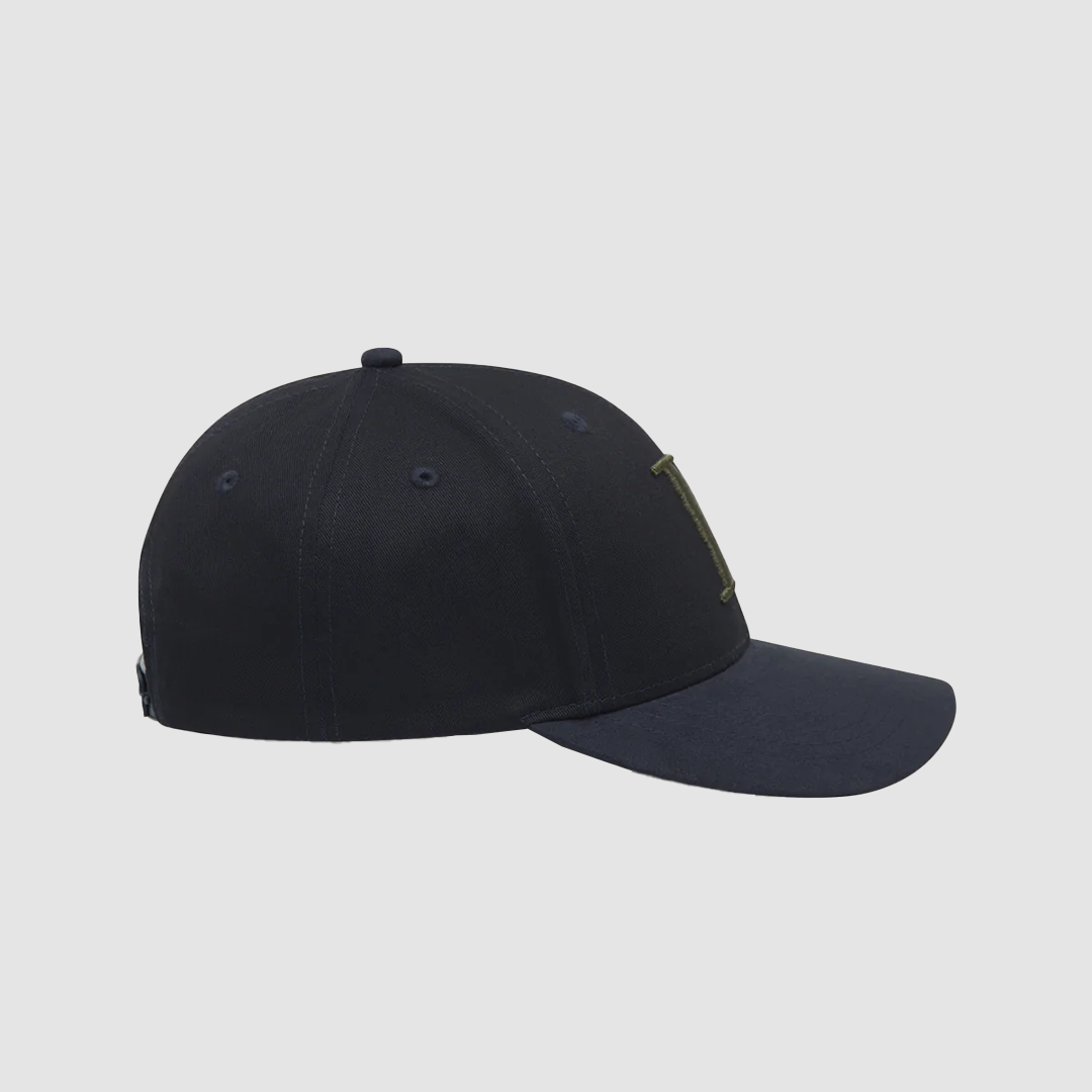 Baseball Cap Suede II Dark Navy / Chive Green