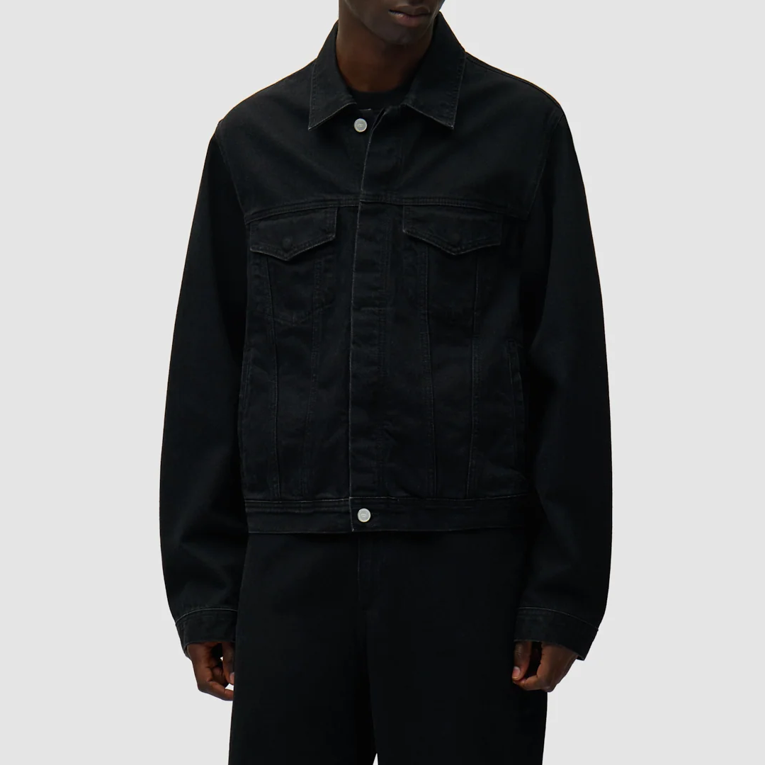 Circle Logo Jeans Jacket Black