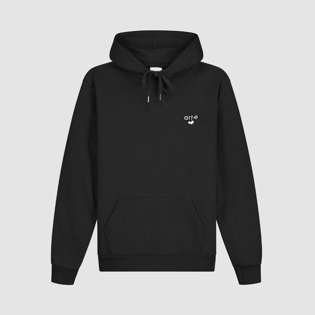 Heart Logo Hoodie Black