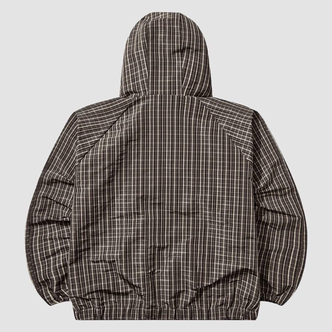 Check Smock Anorak Beige Dark Brown