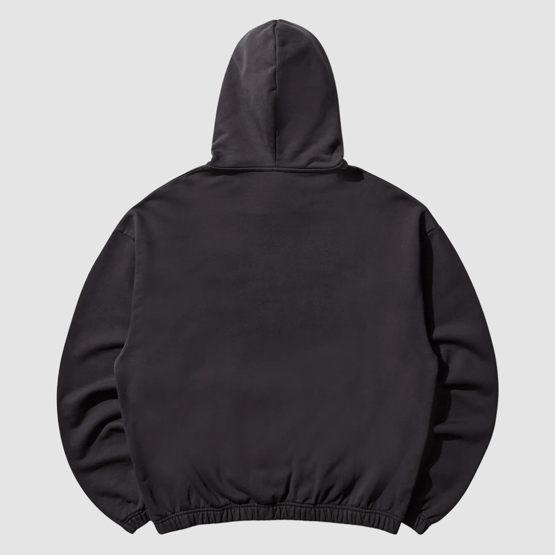 OG Logo Mask Hoodie Washed Black