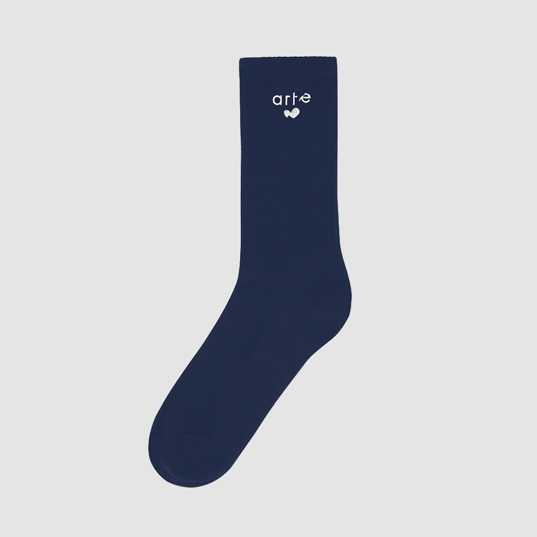 Heart Logo Socks Navy