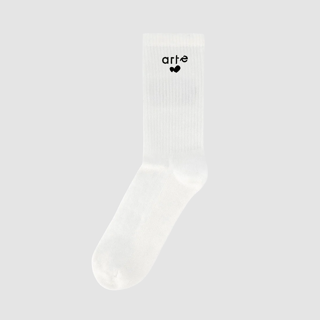 Heart Logo Socks White