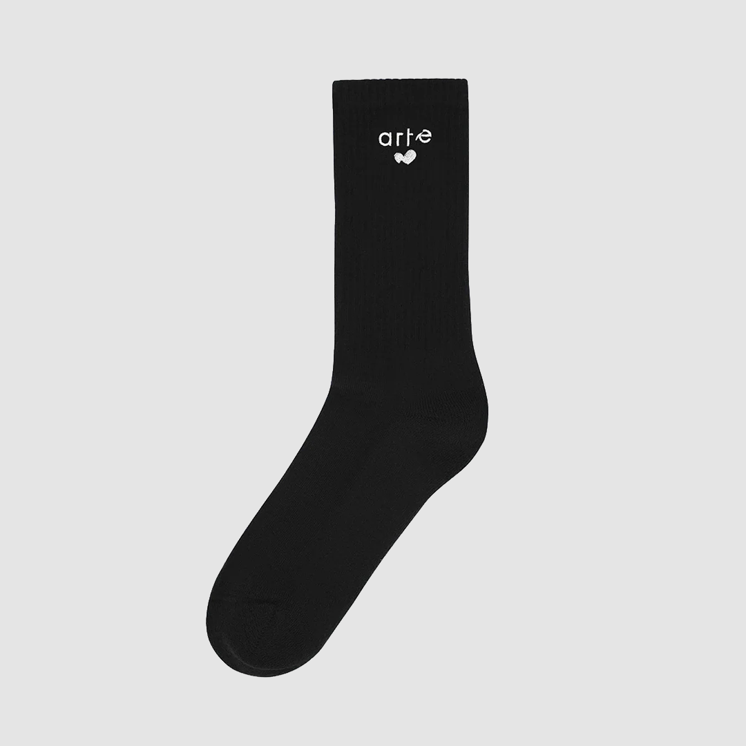 Heart Logo Socks Black