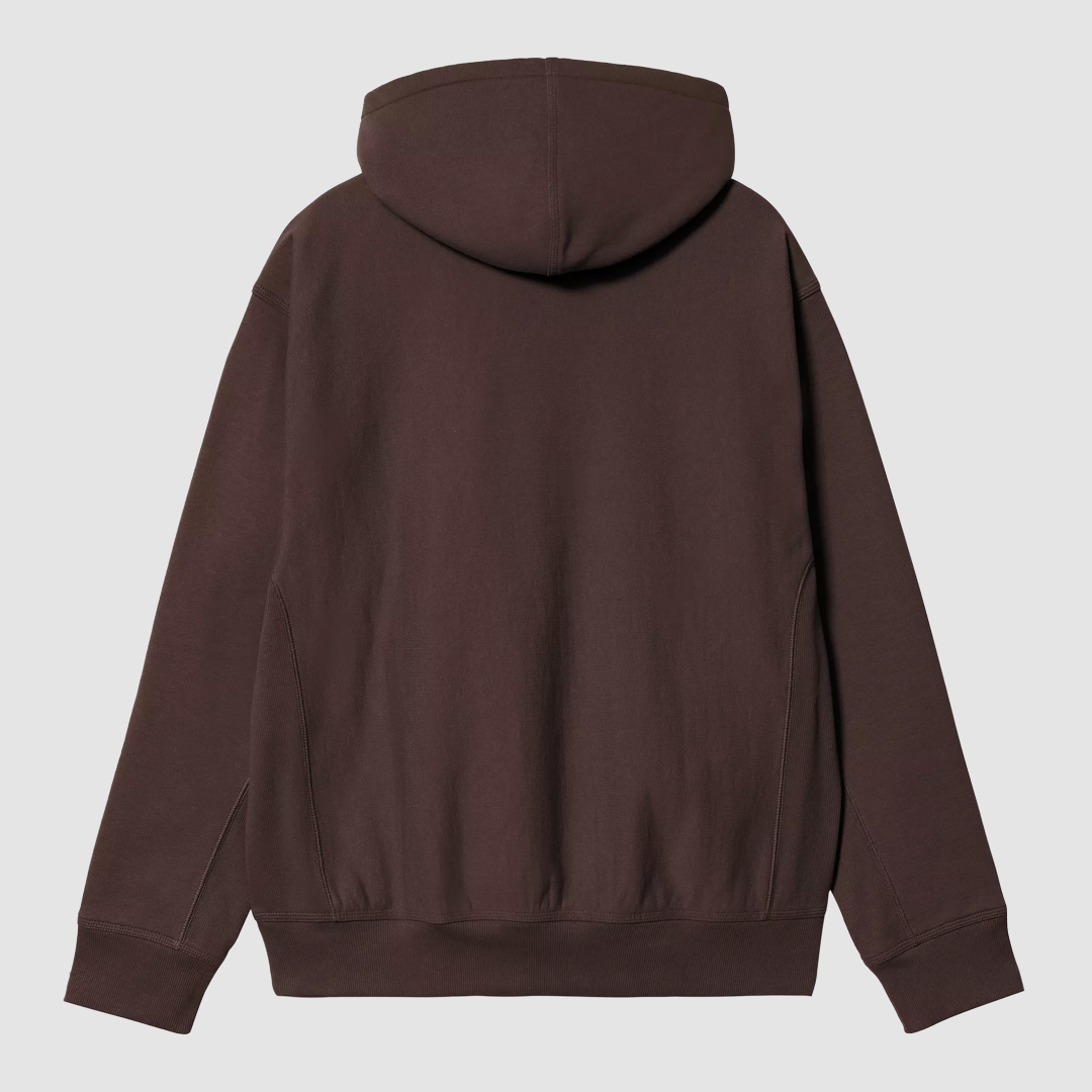 Hooded American Script Sweat Palisander