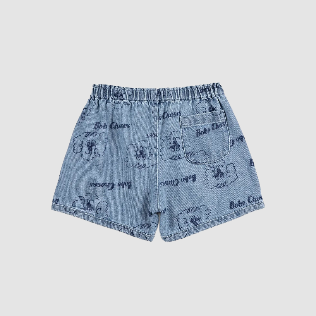 Pickles The Dog All Over Denim Short