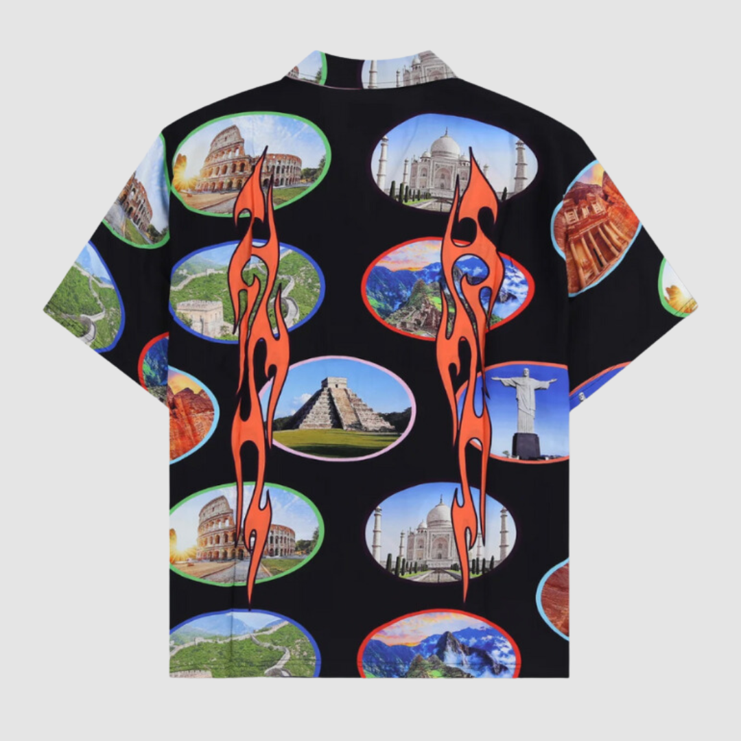 7 Wonder Camp Shirt Black