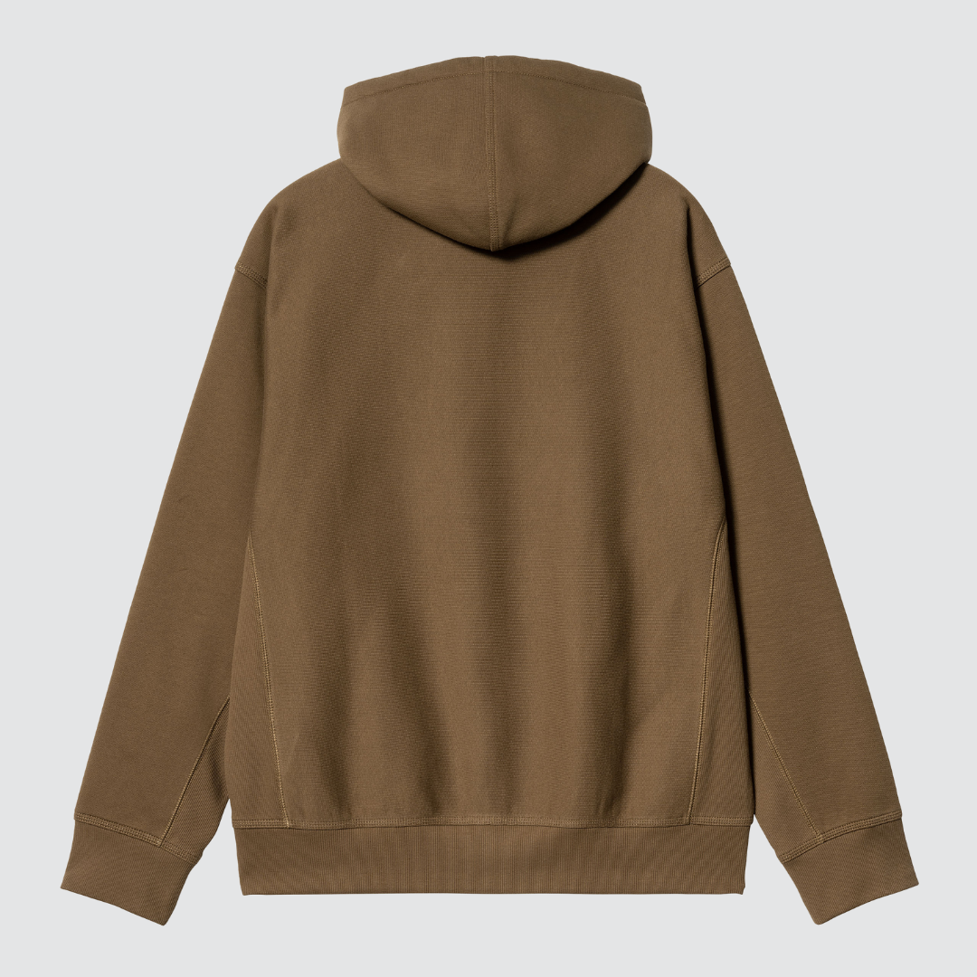 Hooded American Script Sweat Lumber