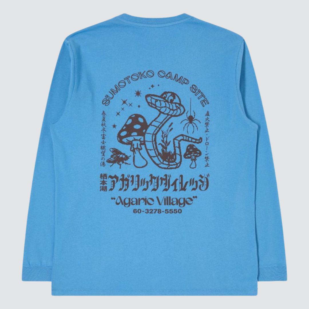 Agaric Village T-Shirt LS Parisian Blue