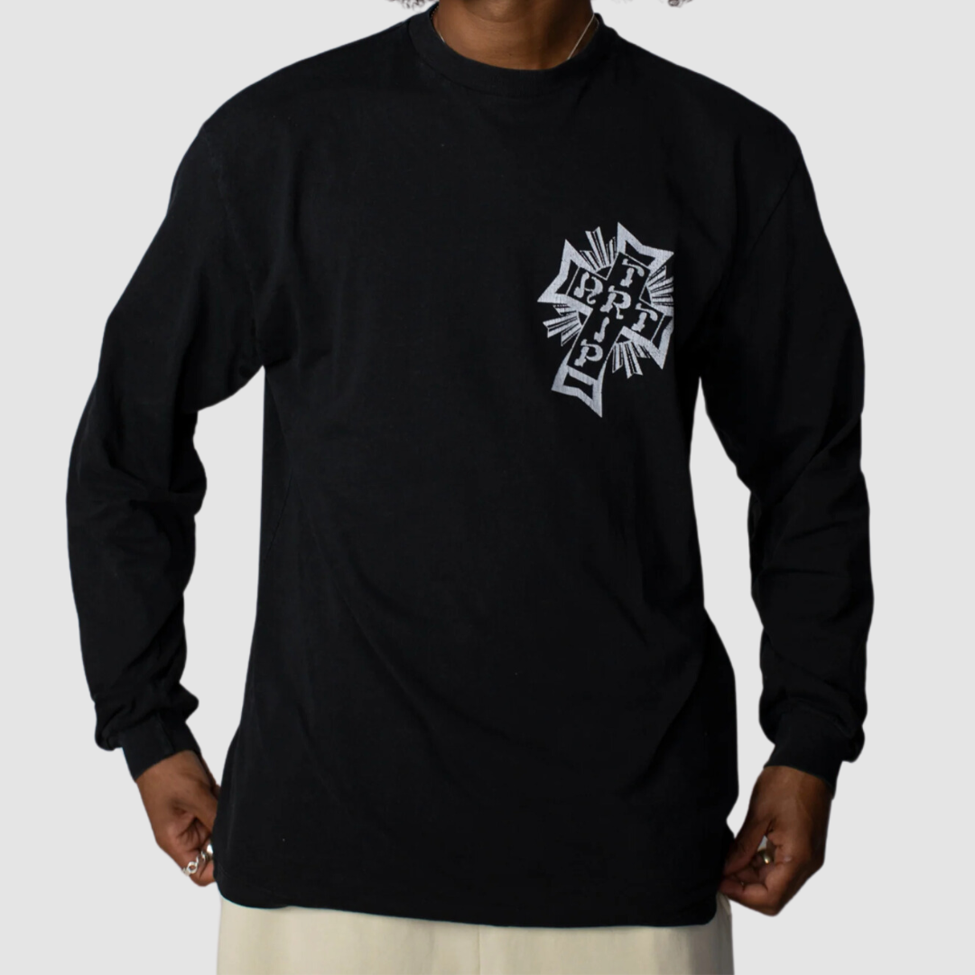 Aged Lords Of Art Trip LS Tee Black