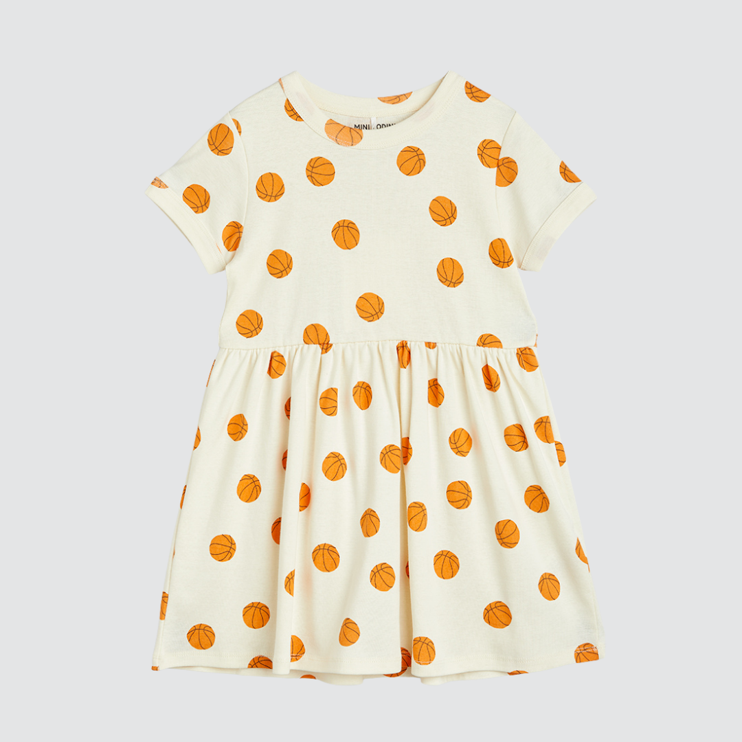 Basketball AOP SS Dress Off White