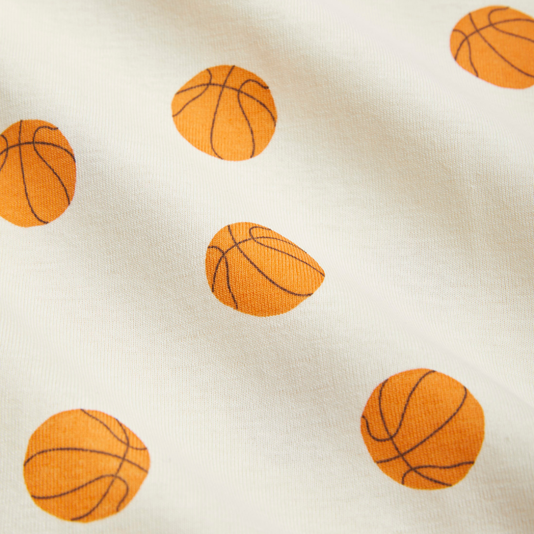 Basketball AOP SS Dress Off White