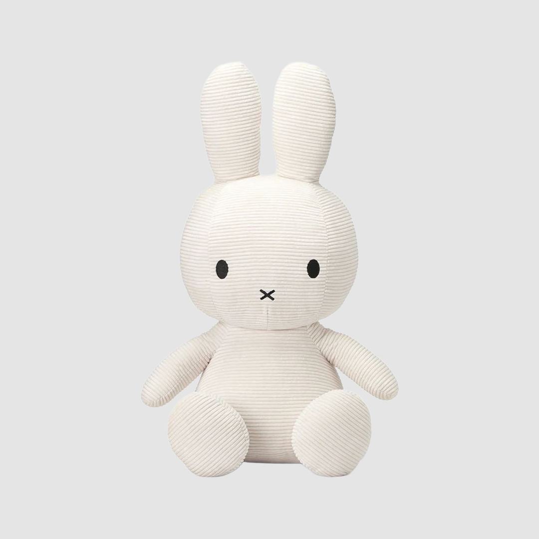 Miffy Peluche Velours Côtelé - Blanc