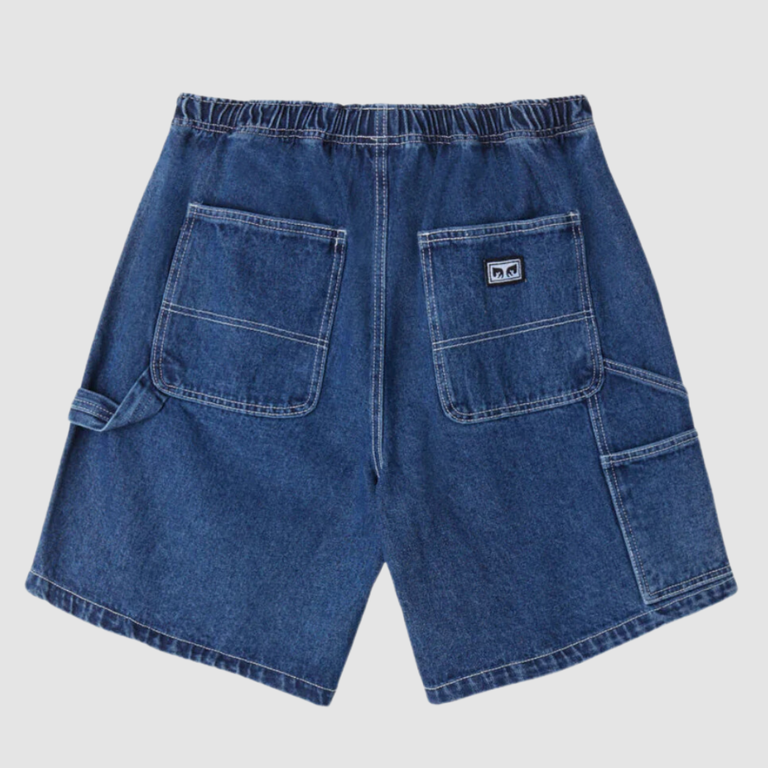 Easy Denim Carpenter Short Stone Wash Indigo