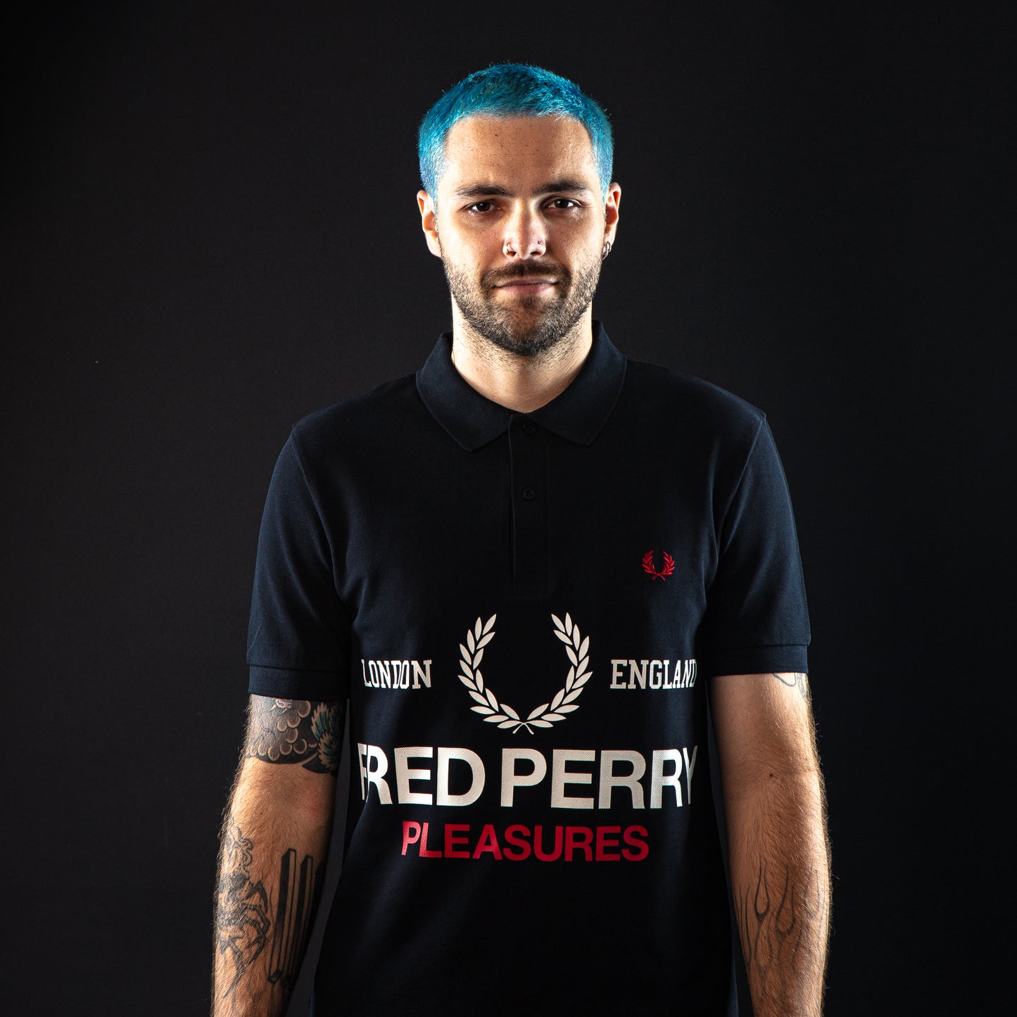 Logo Fred Perry Shirt Black