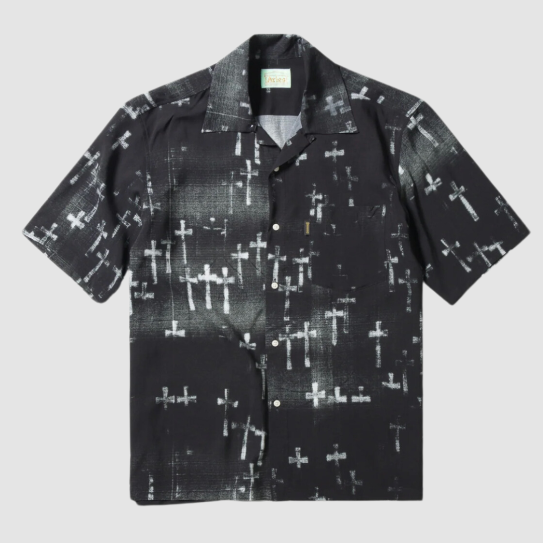 Graveyard Hawaiian Shirt Black