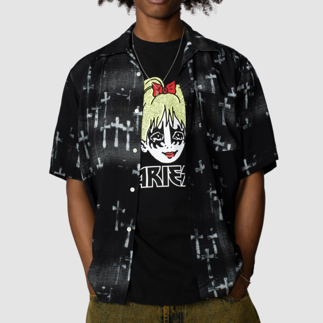 Graveyard Hawaiian Shirt Black
