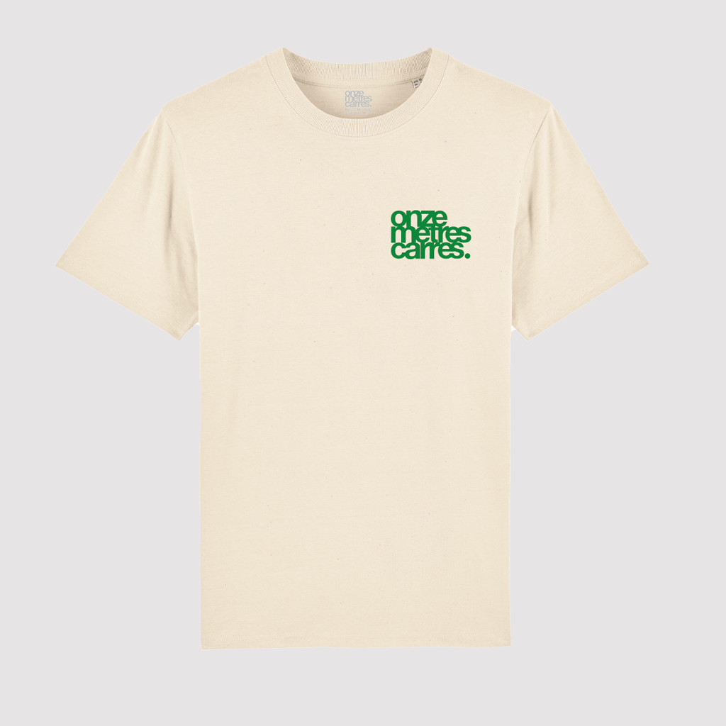 Heart Flower T-Shirt Natural / Green
