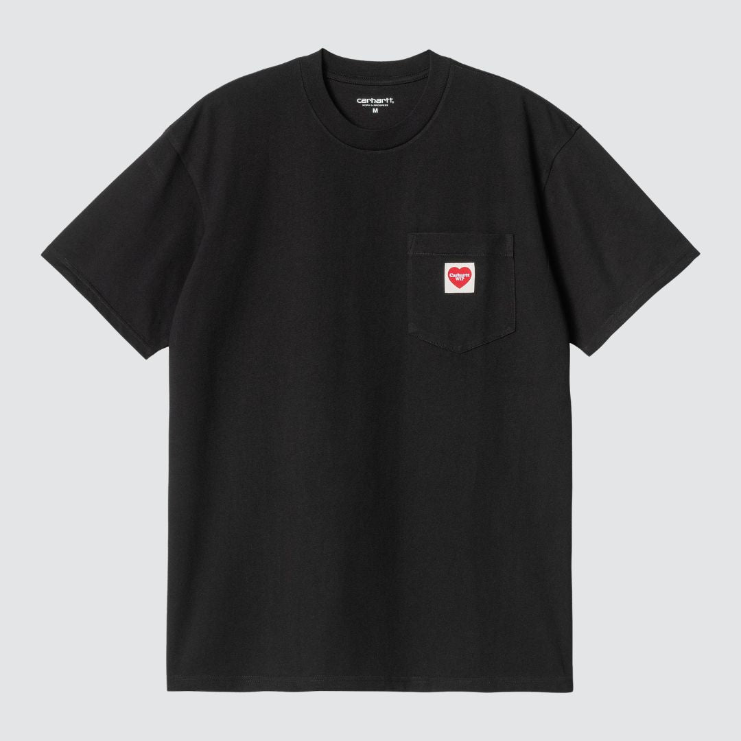 S/S Pocket Heart T-Shirt Black