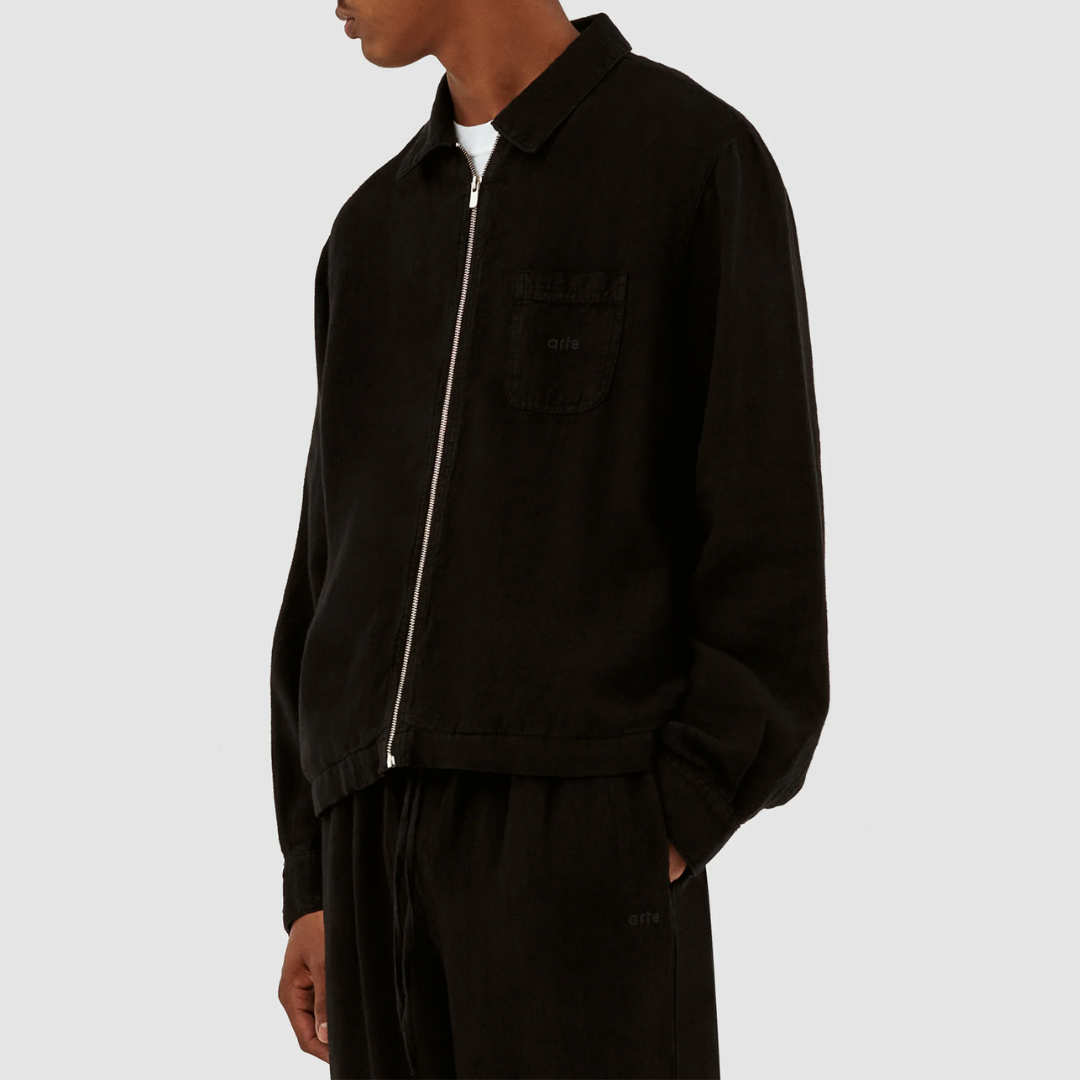 Jan Linnen Jacket Black