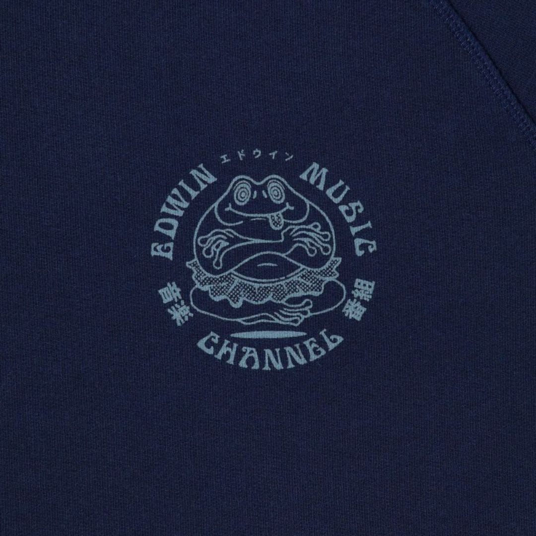 Edwin Music Channel Sweat Maritime Blue