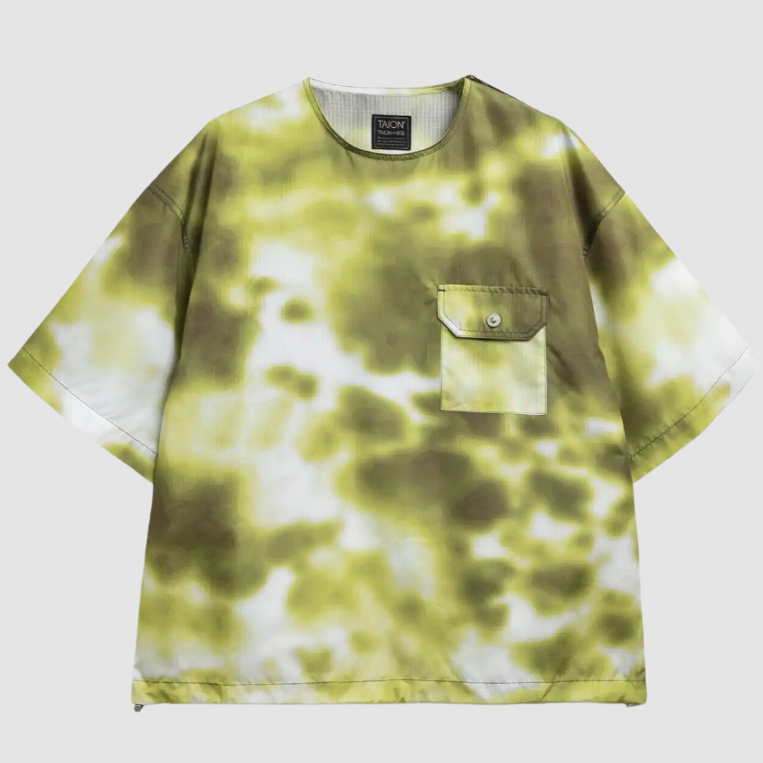 Military Half Sleeve Cut Sew Tie-Dye