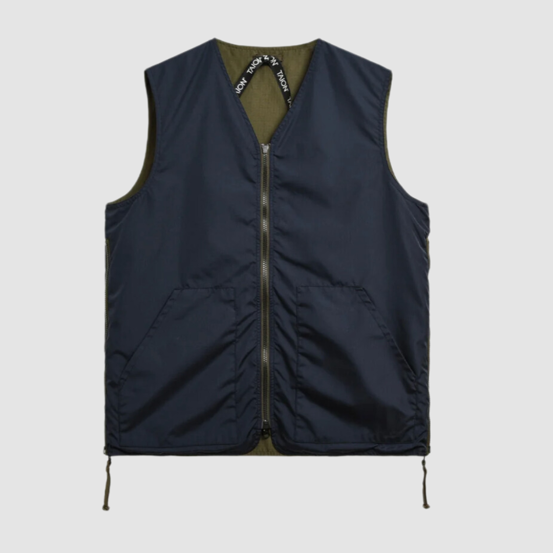 Military Reversible V-Neck Vest D. Olive