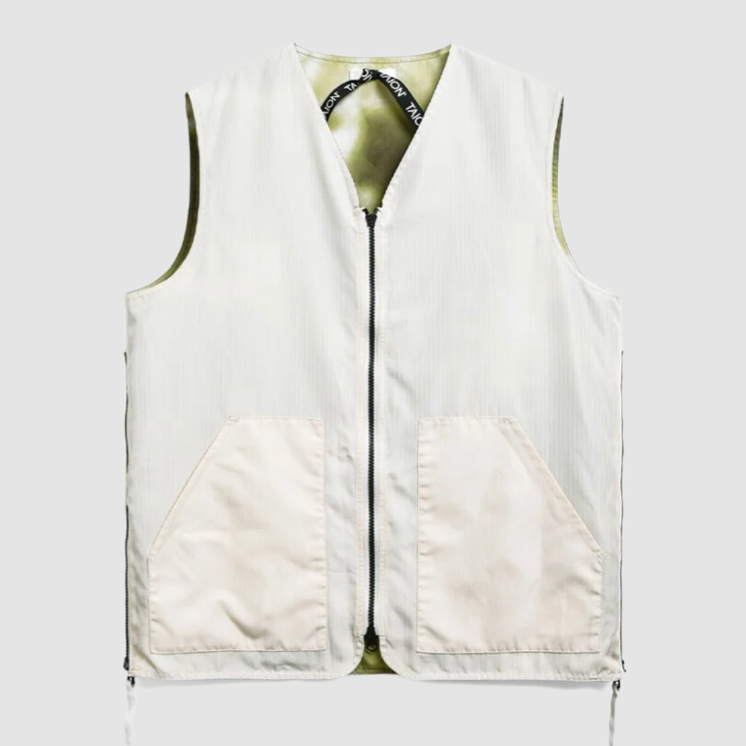 Military Reversible V-Neck Vest Tie-Dye