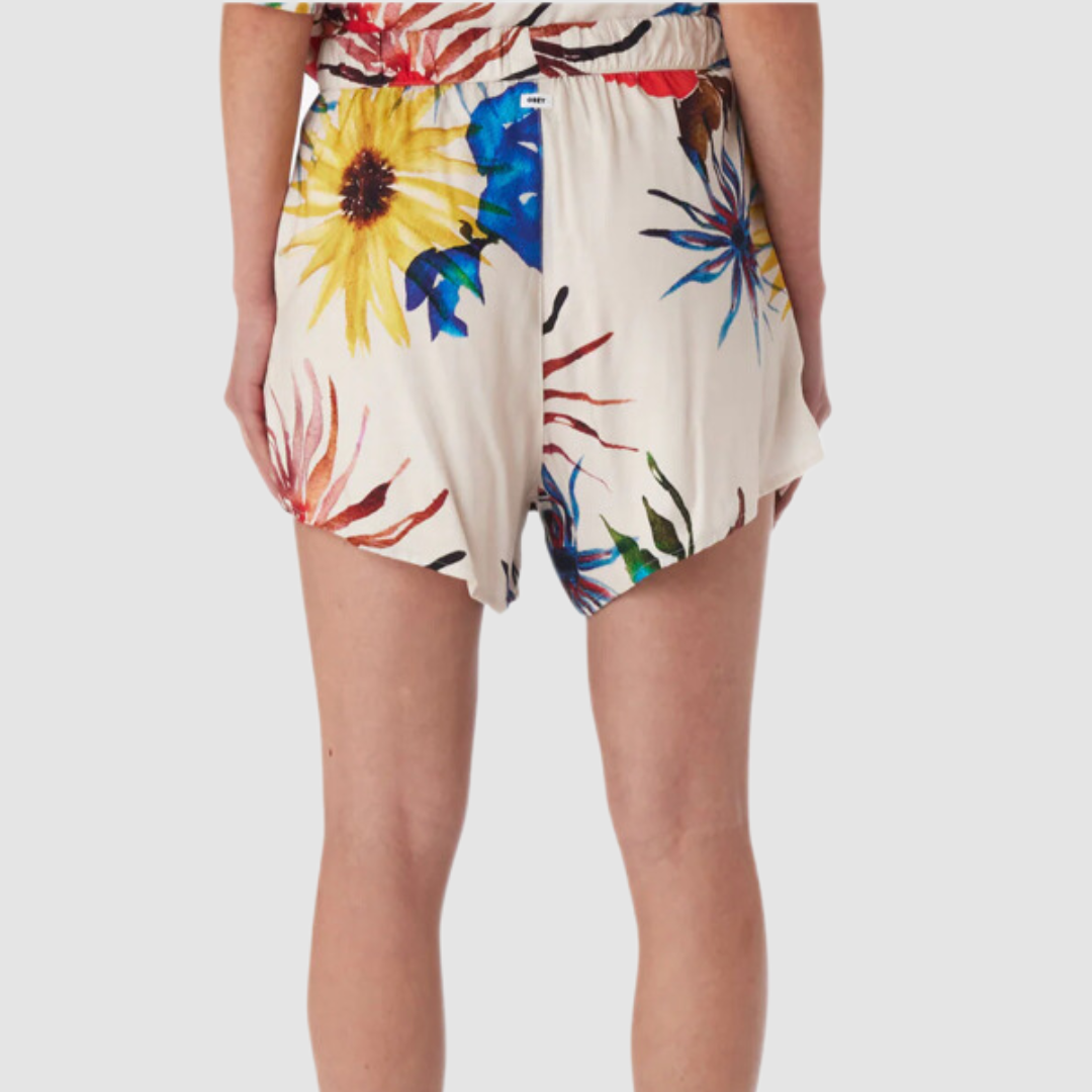 Obey Multi Flowers Short Unbleached Multi